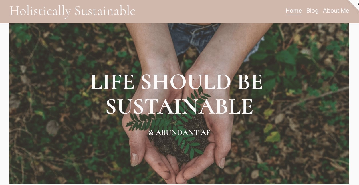 Holistically sustainable blog