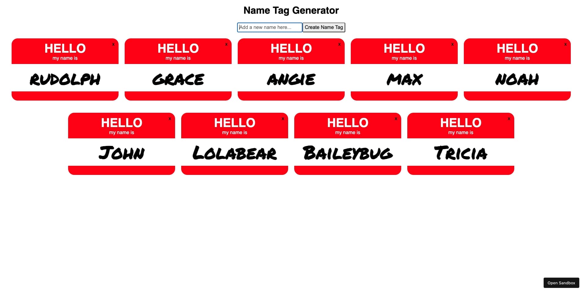 Name tag creator website